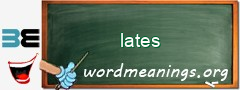 WordMeaning blackboard for lates